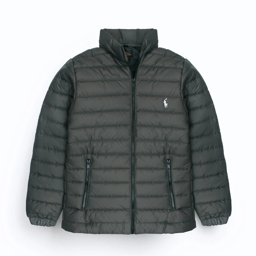 Charcoal Grey Polo Puffer Jacket