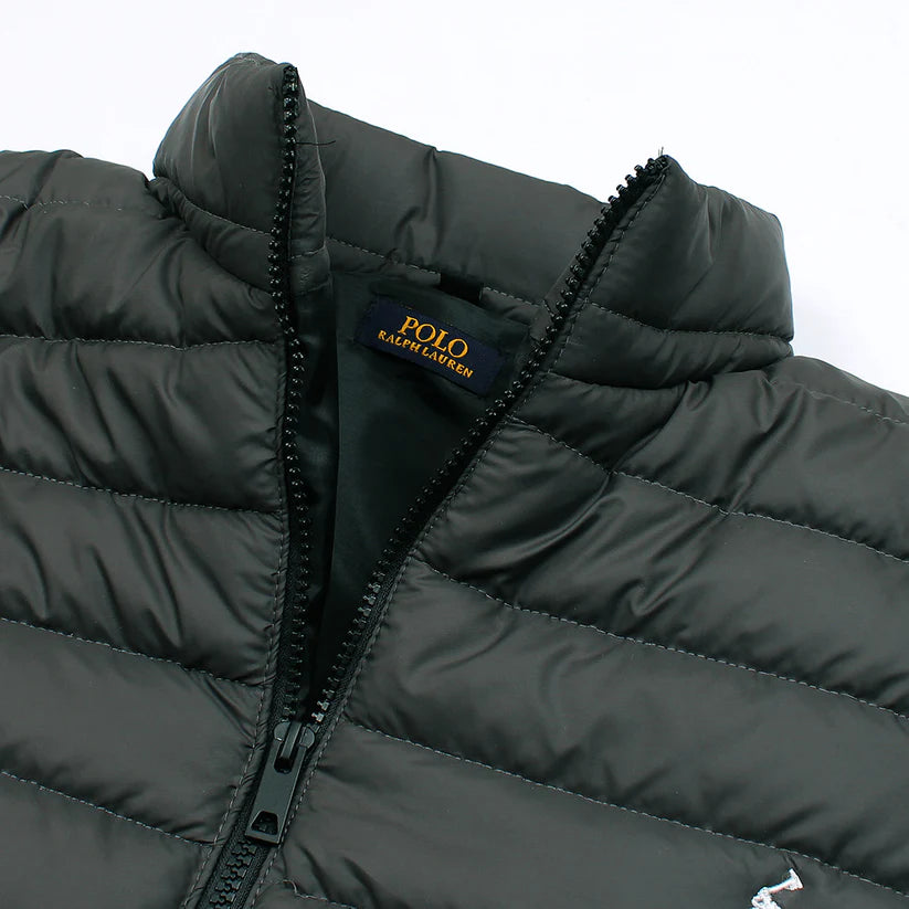 Charcoal Grey Polo Puffer Jacket