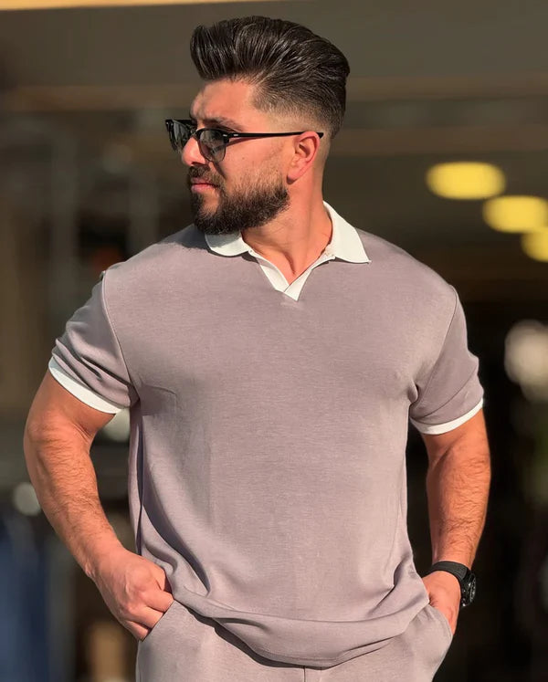 Premium Collar Tee & Trouser Set