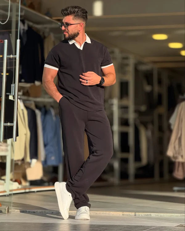 Premium Collar Tee & Trouser Set